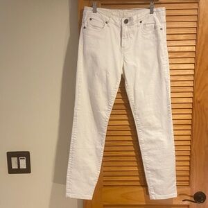 Kut from the Kloth White Straight Leg Jeans